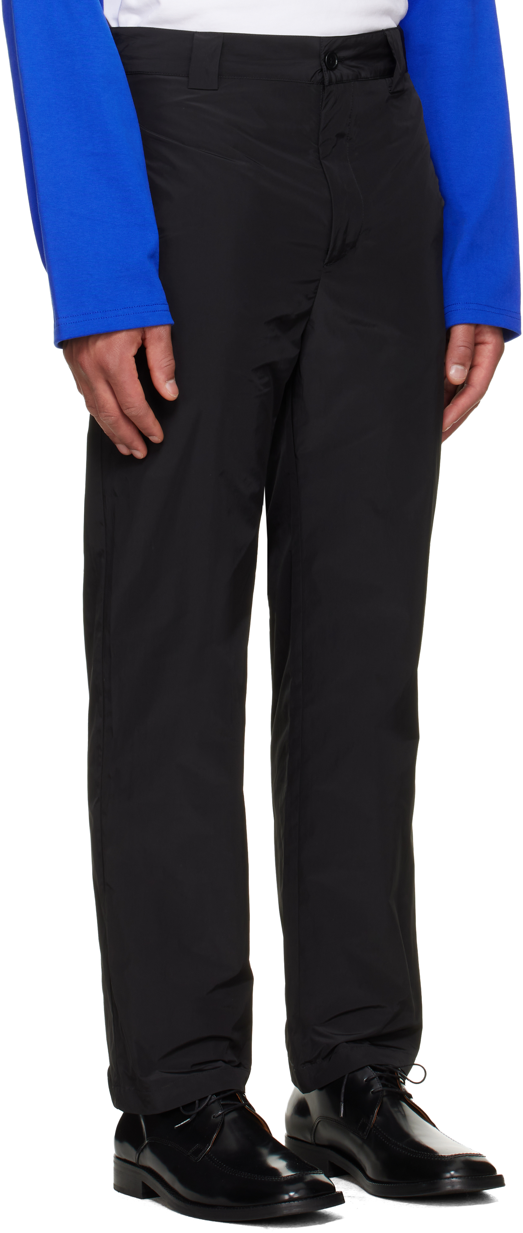 Black Straight Fitted Active Trousers