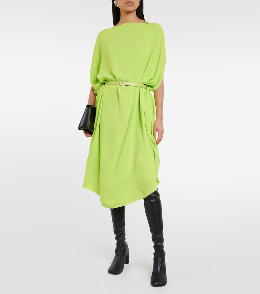 Belted midi dress