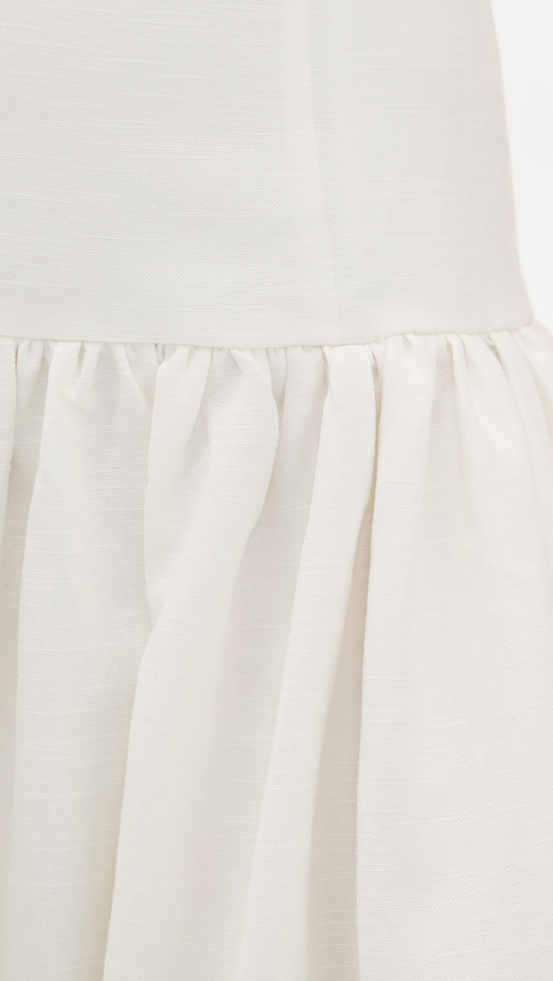 Linen Drop Waist Maxi Dress Ivory