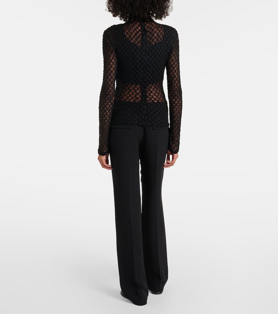 Róhe Cotton-blend lace turtleneck top