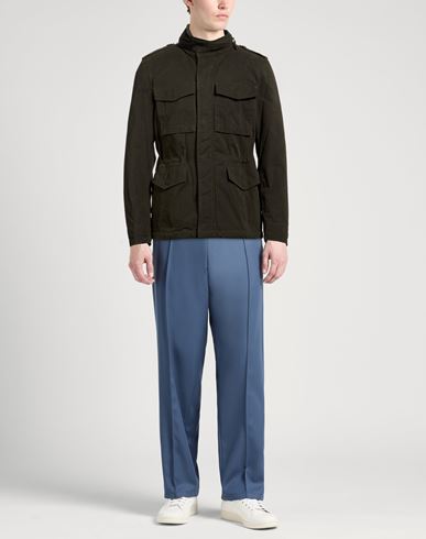 Man Jacket Dark green Size L Cotton, Polyester, Polyamide