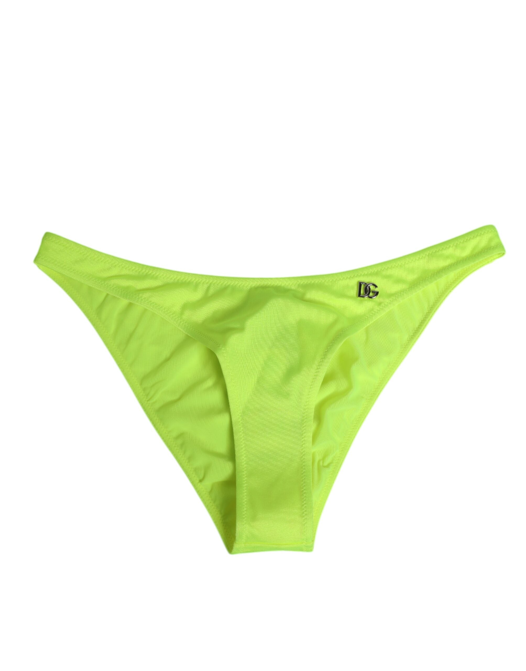 DG Logo Neon Green Swim Briefs — Green