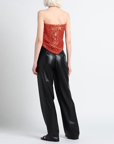 Woman Top Orange Size S Polyester, Elastane