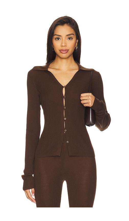 EAVES CARDIGAN BAILEE in Chocolate. Größe XS. Also in L, M, S