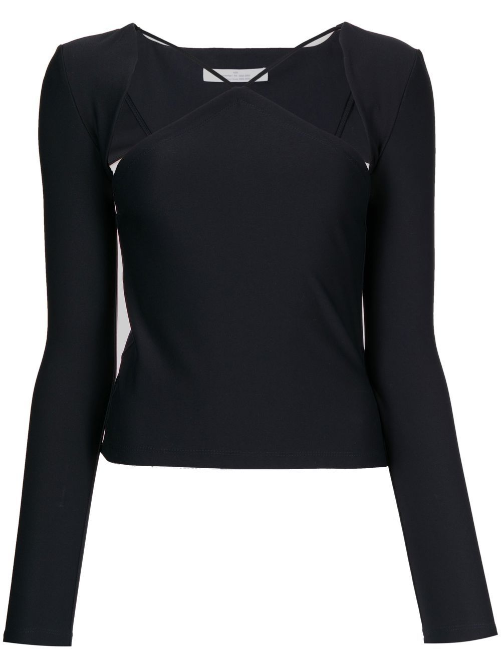 Cut-out detail long-sleeve T-shirt - Grey