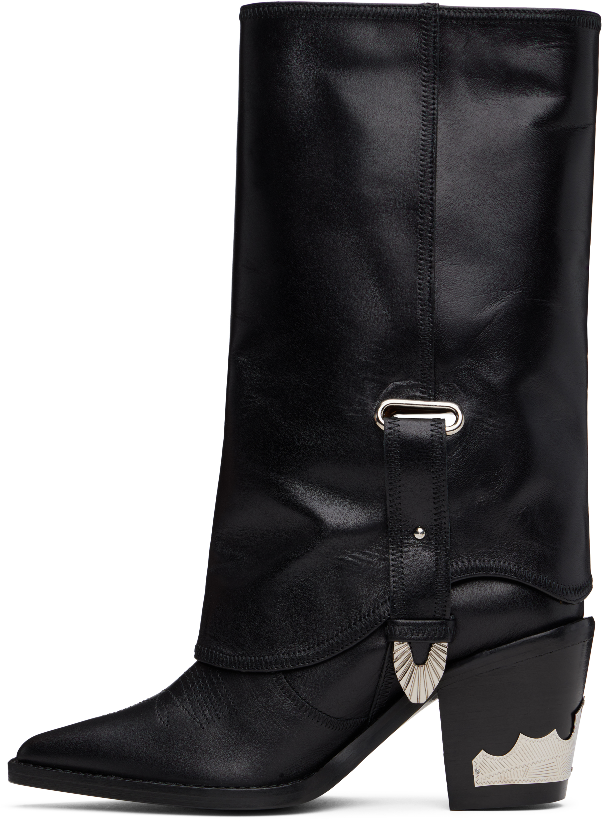 Toga Pulla Black Western Style Boots