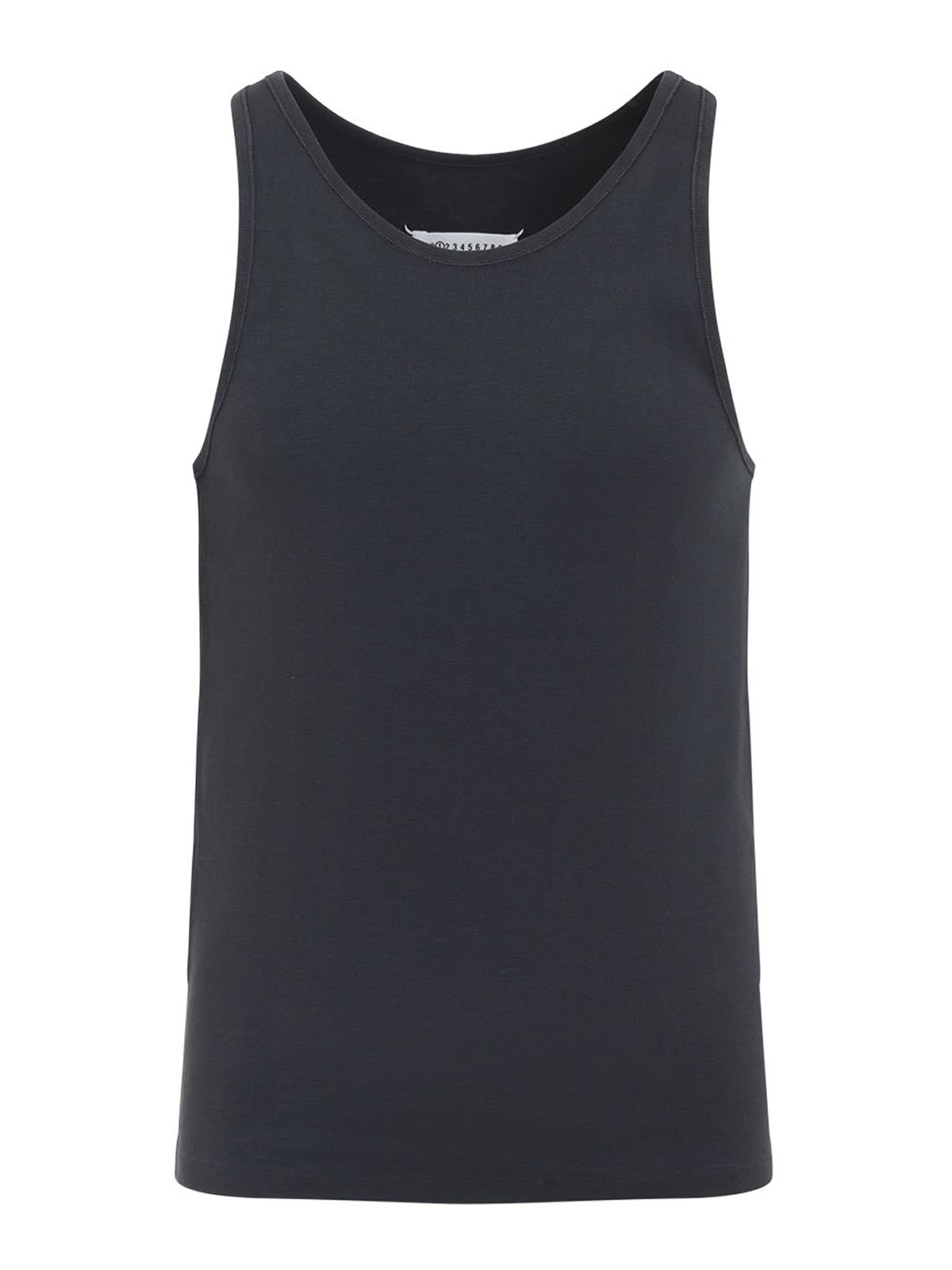 Maison Margiela - cotton tank top round neck sleevele