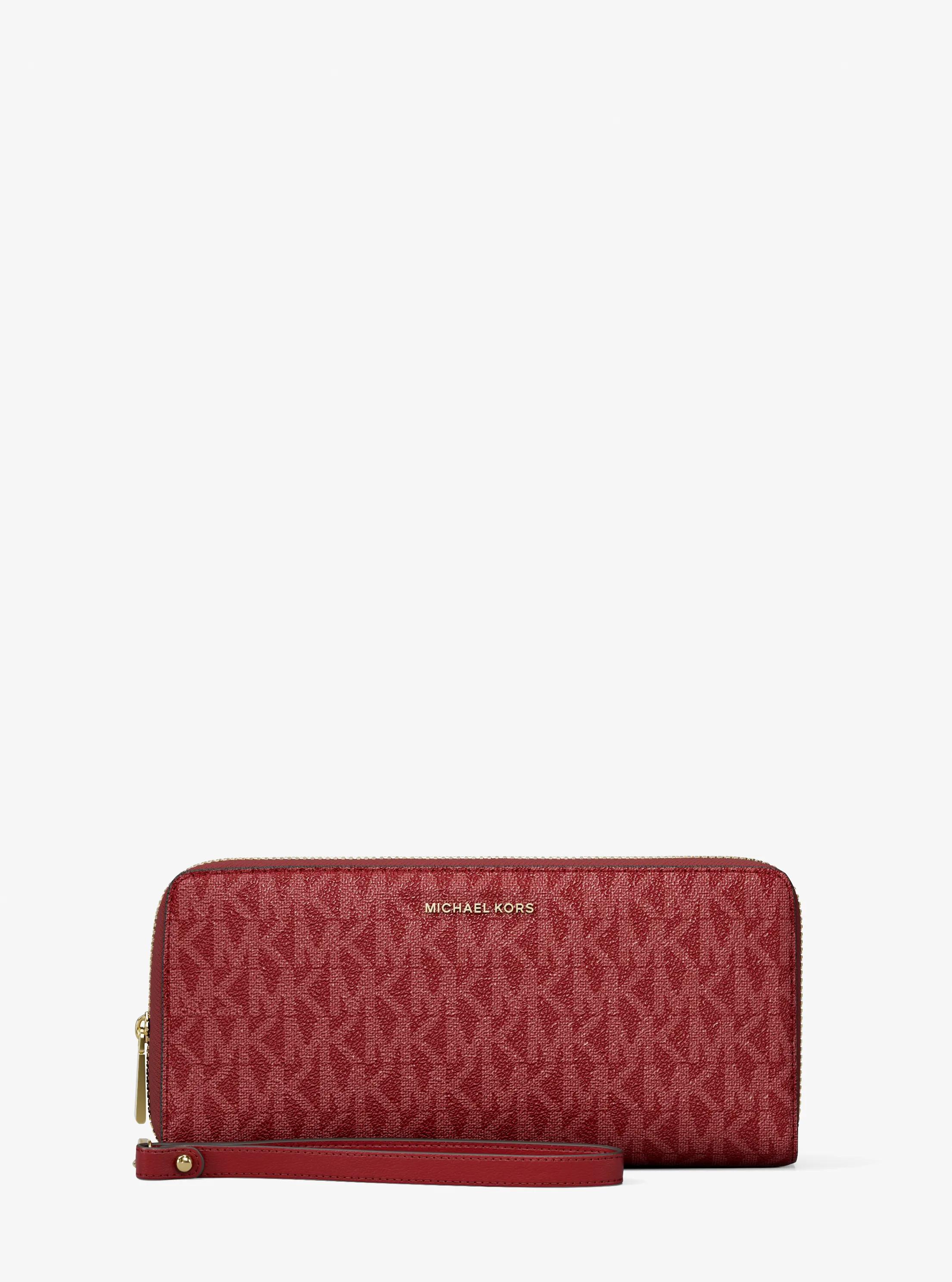 Michael Kors Large Logo Continental Wallet in Red - One Size by