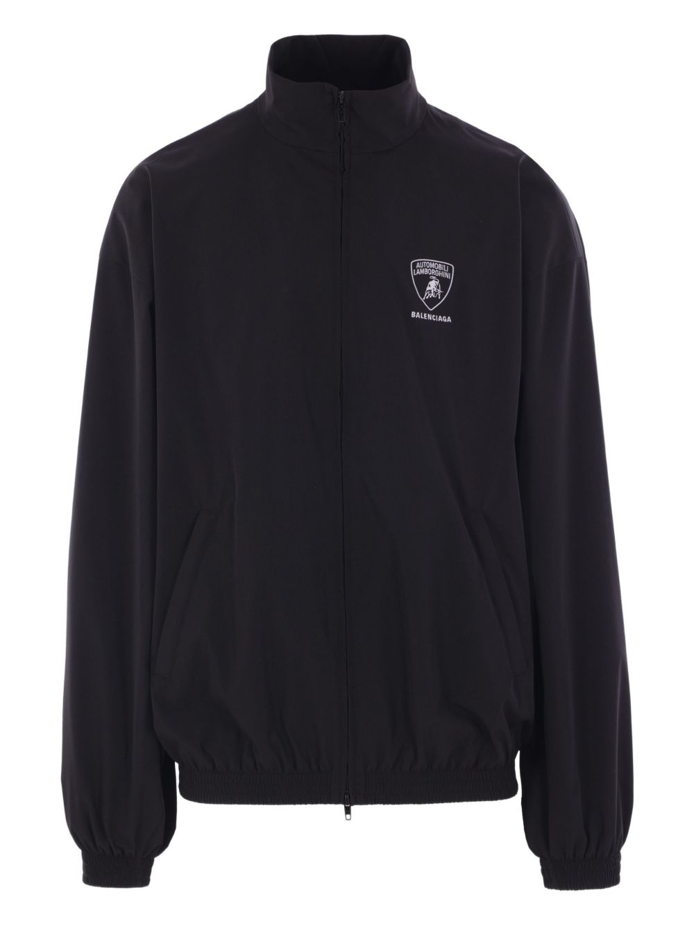 Automobili Lamborghini logo-embroidered track jacket - Black