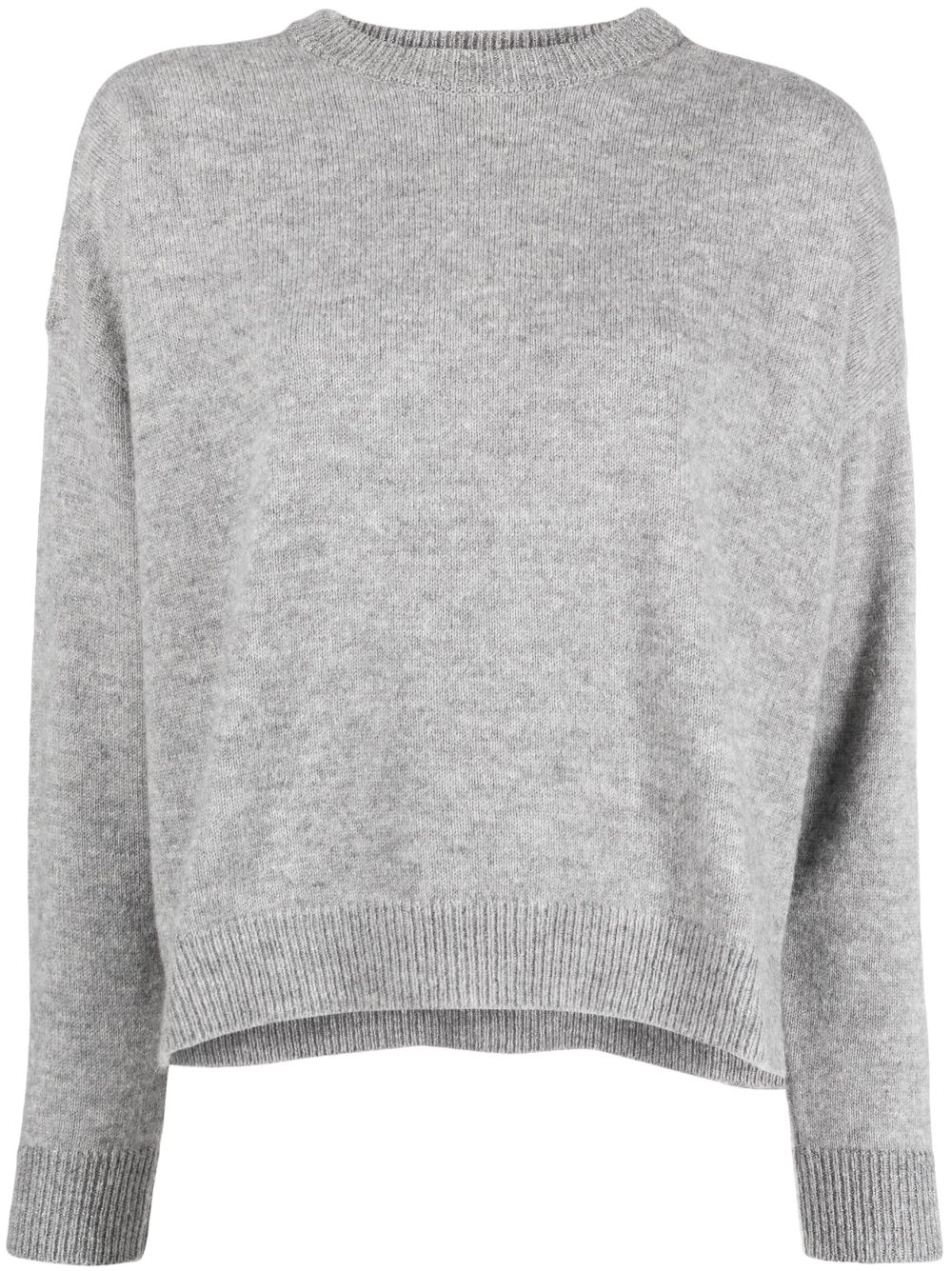 Intarsia-knit crew-neck jumper - Grey