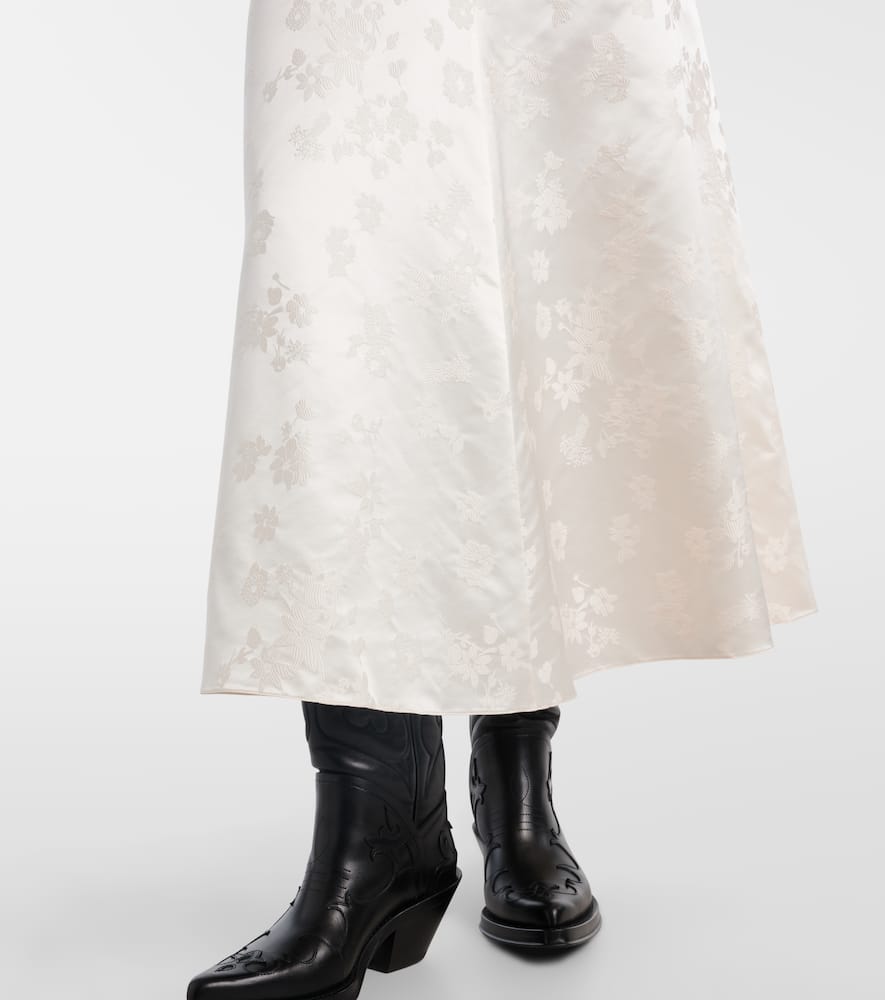 Larkin floral silk midi dress
