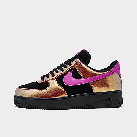 Men's Air Force 1 '07 LV8 SE Glam Casual Shoes in Black/Gold/Bold Berry