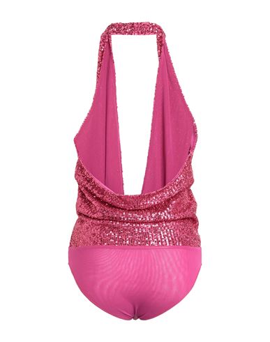 Woman Bodysuit Fuchsia Size M Polyester, Elastane