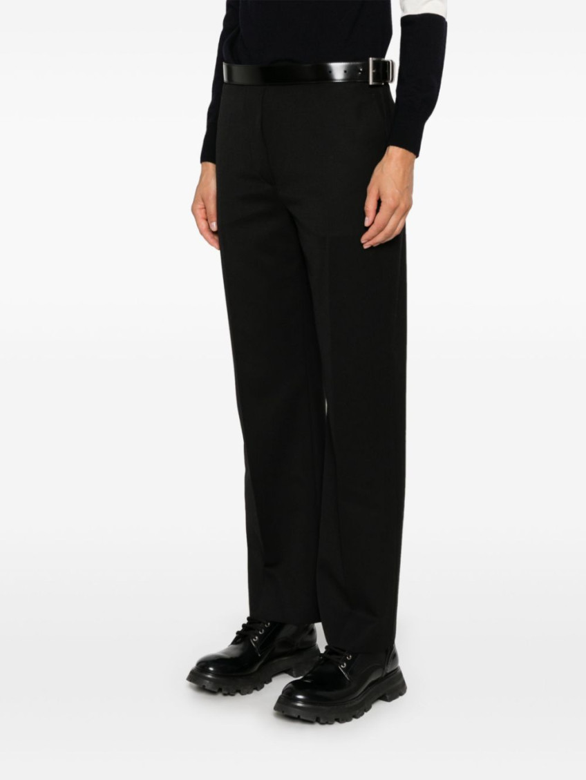 Black gabardine trousers