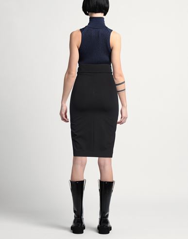 Woman Midi skirt Black Size 10 Polyester, Viscose, Wool, Elastane