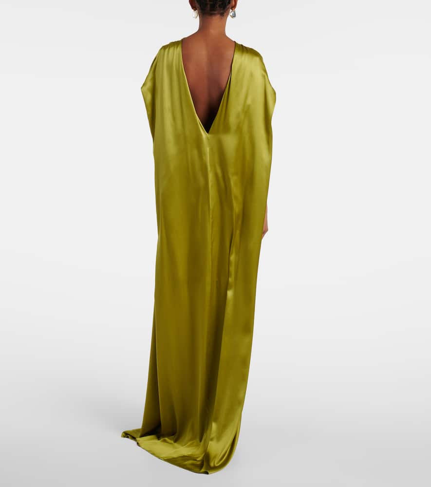 Silk-blend satin gown