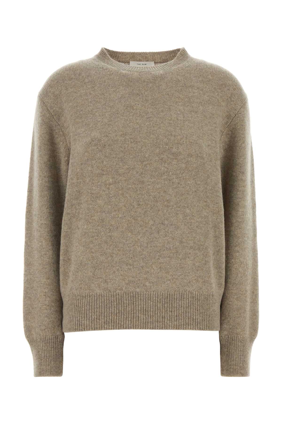 Cashmere Crewneck Sweater — Beige