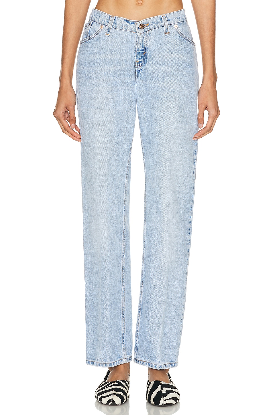 Aligrace V Waist Skinny Jeans in Blue. - 24 also , 28