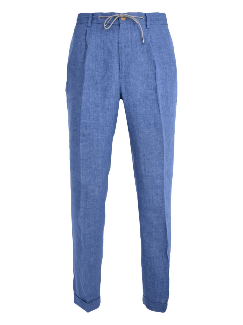 Pleated drawstring trousers - Blue
