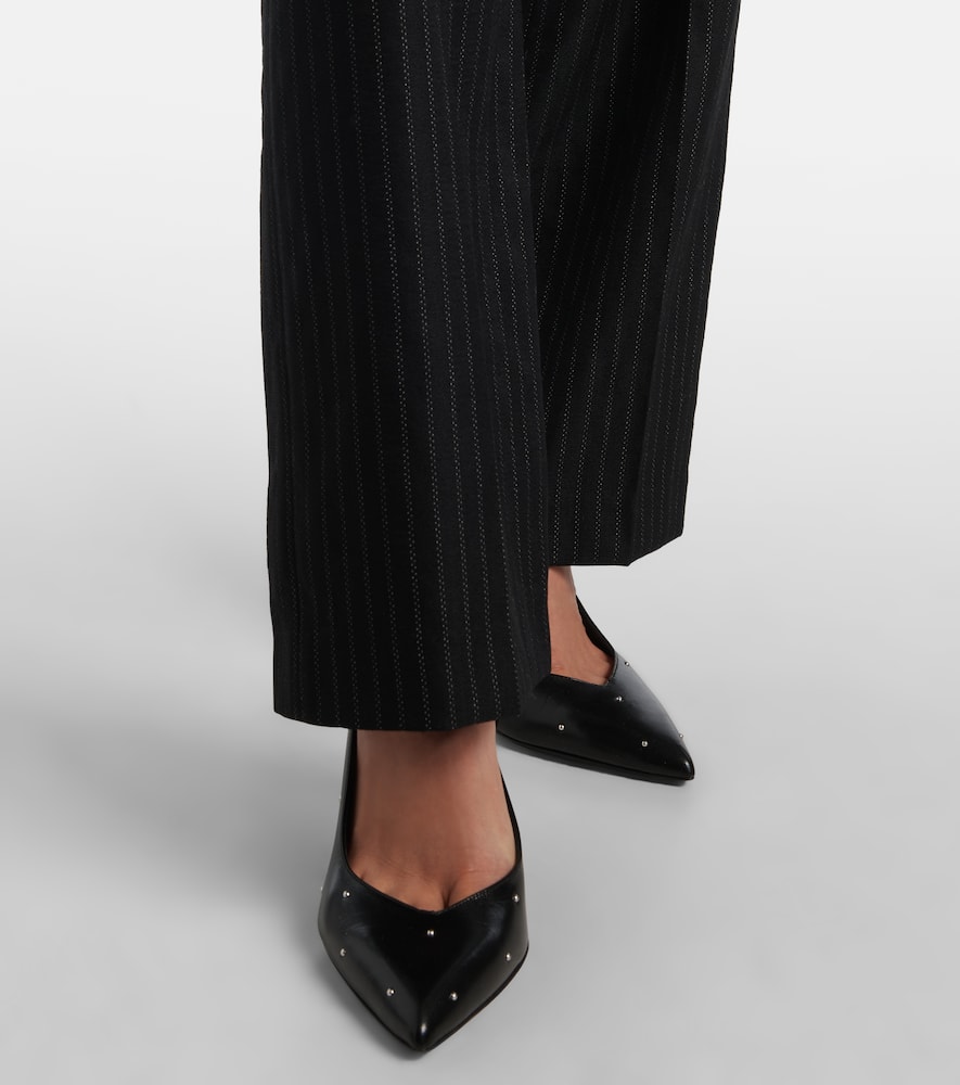 Noanda pinstriped wool-blend straight pants