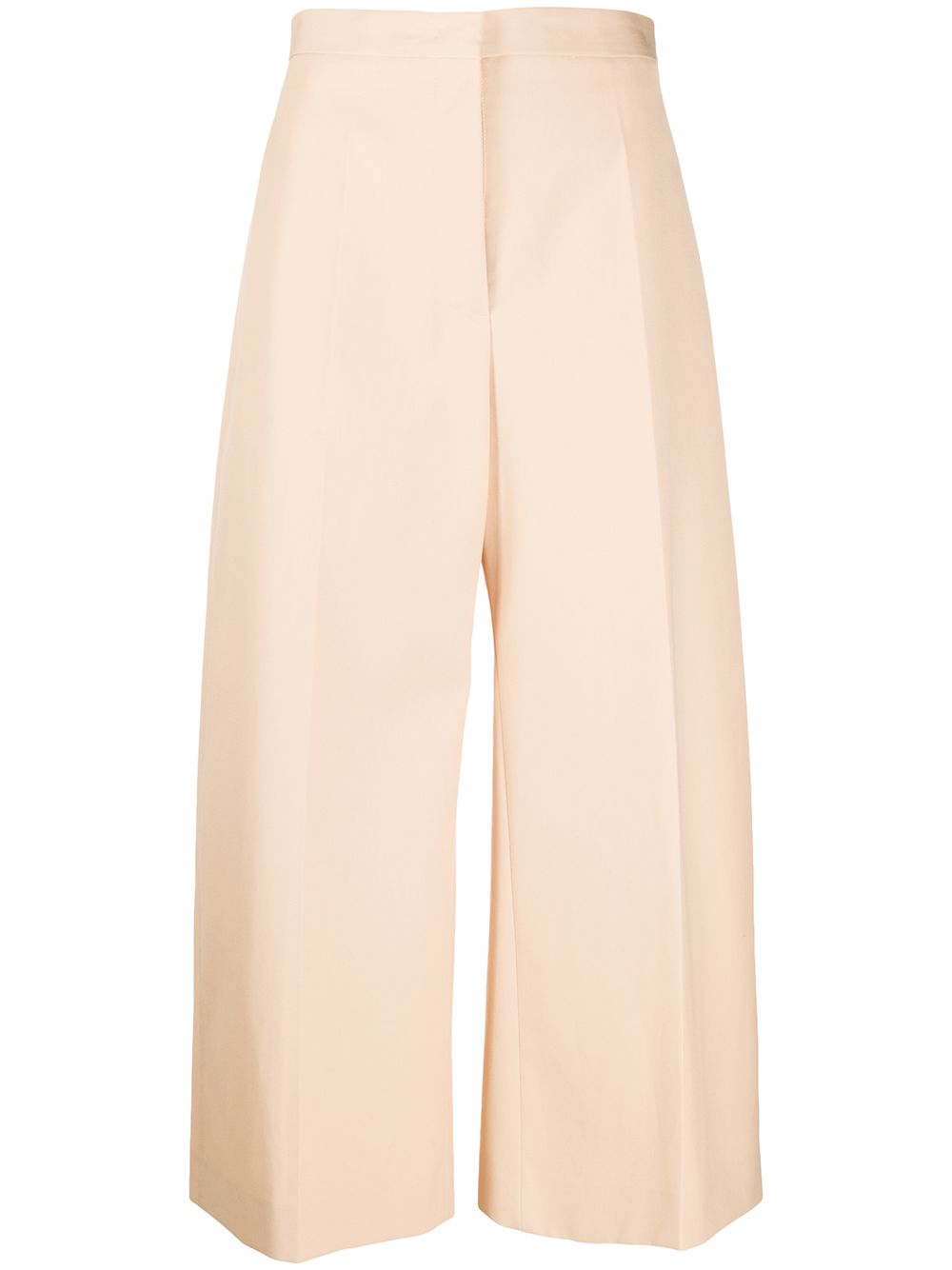 Wide-leg tailored trousers - Neutrals