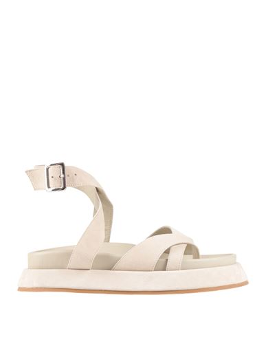 Woman Thong sandal Light grey Size 7 Leather