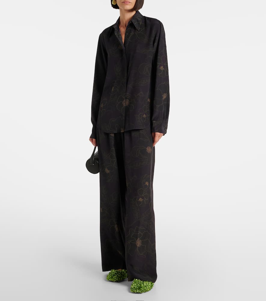 Floral silk shirt