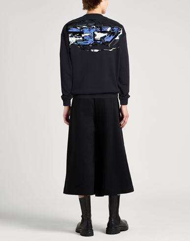 Man Sweatshirt Black Size L Cotton, Polyester