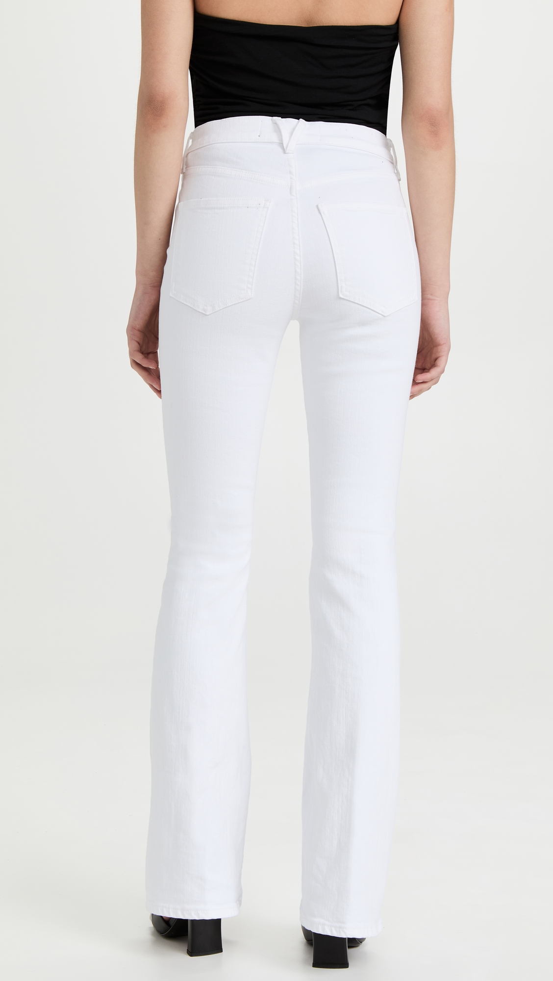 Beverly Skinny Flare Jeans White