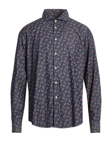 Man Shirt Navy Size 17 Cotton
