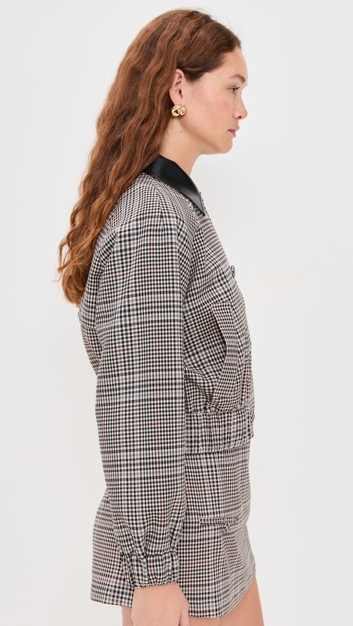 Winnie Button Jacket Tan Plaid