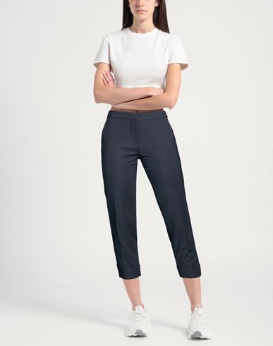 Woman Pants Navy Size 2 Cotton, Polyester, Elastane