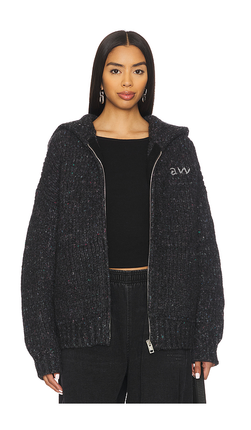 Alexander Wang Oversized Zip Up Hoodie in Black. XS/S. Also in