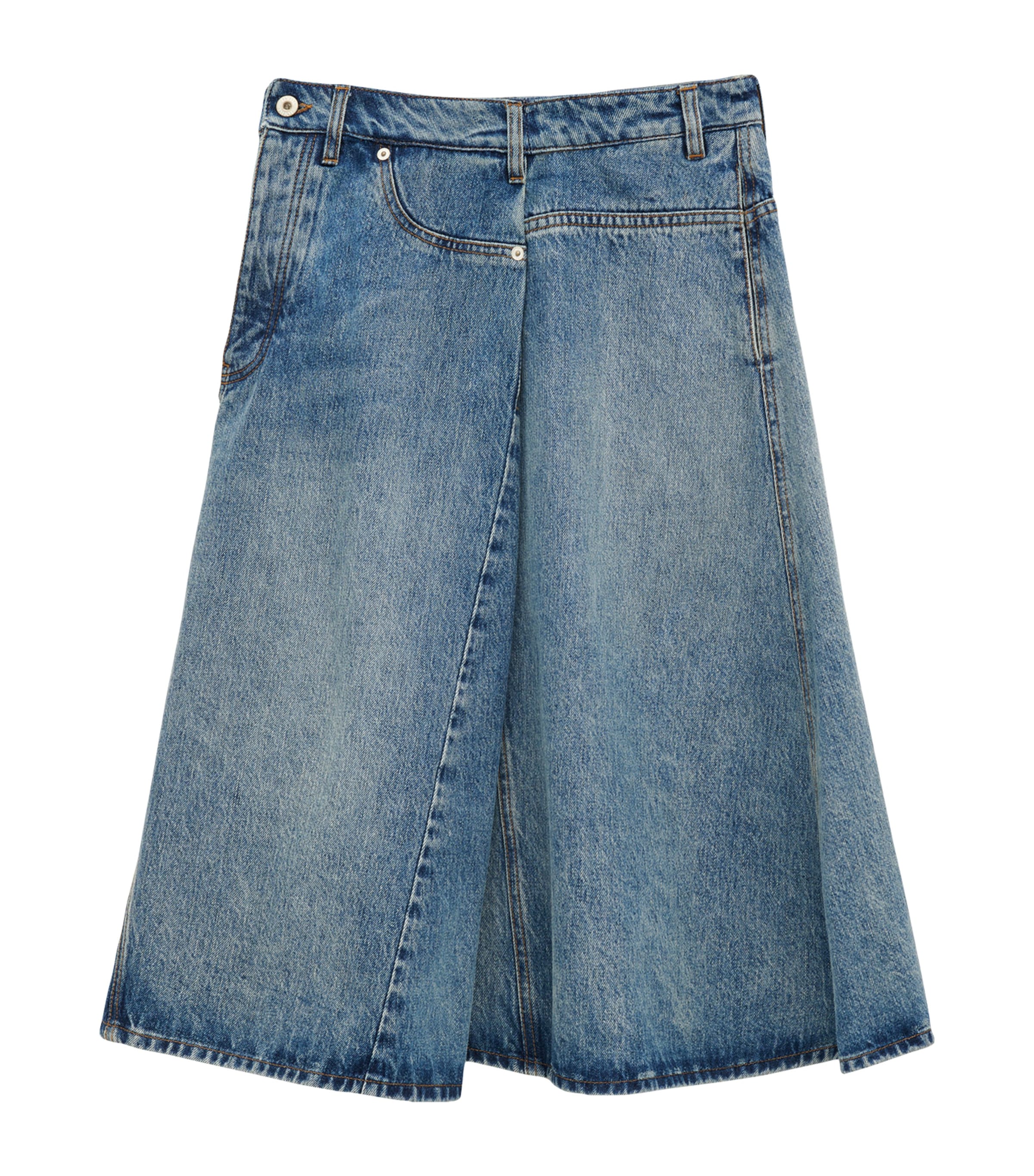 Deconstructed Denim Skirt