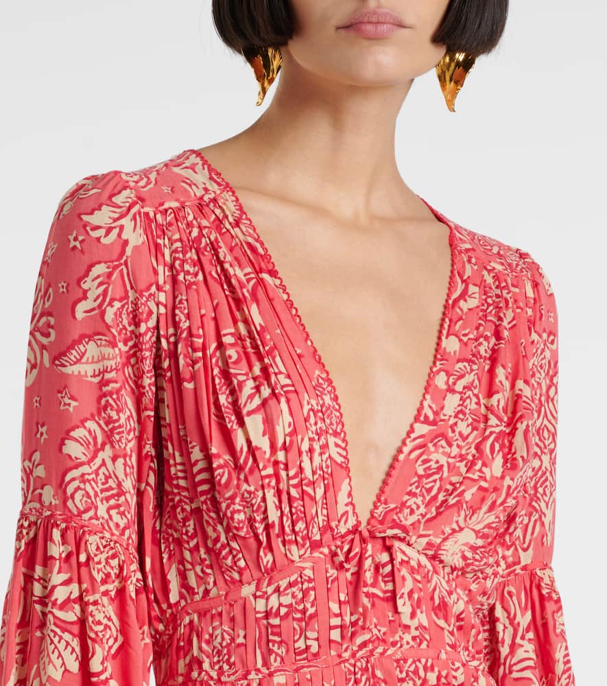 Chiara printed ruffled minidress