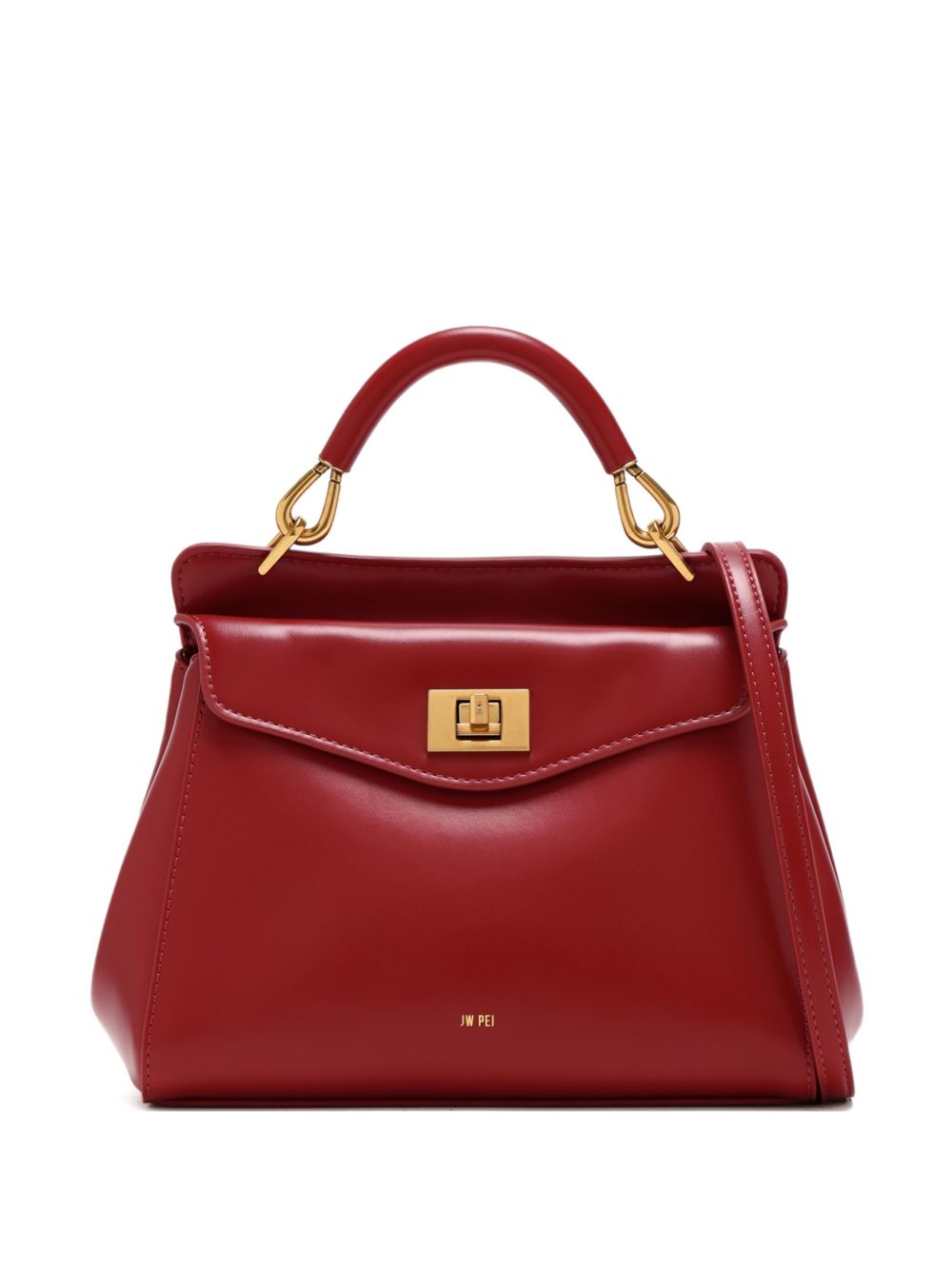 Leather tote bag - Red
