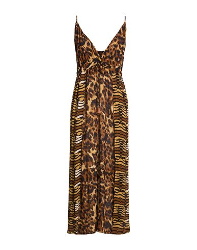 Woman Midi dress Brown Size 8 Viscose