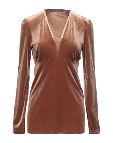 Woman Top Camel Size 8 Polyester, Elastane