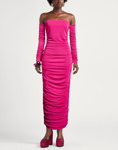 Woman Maxi dress Fuchsia Size 8 Polyester, Elastane