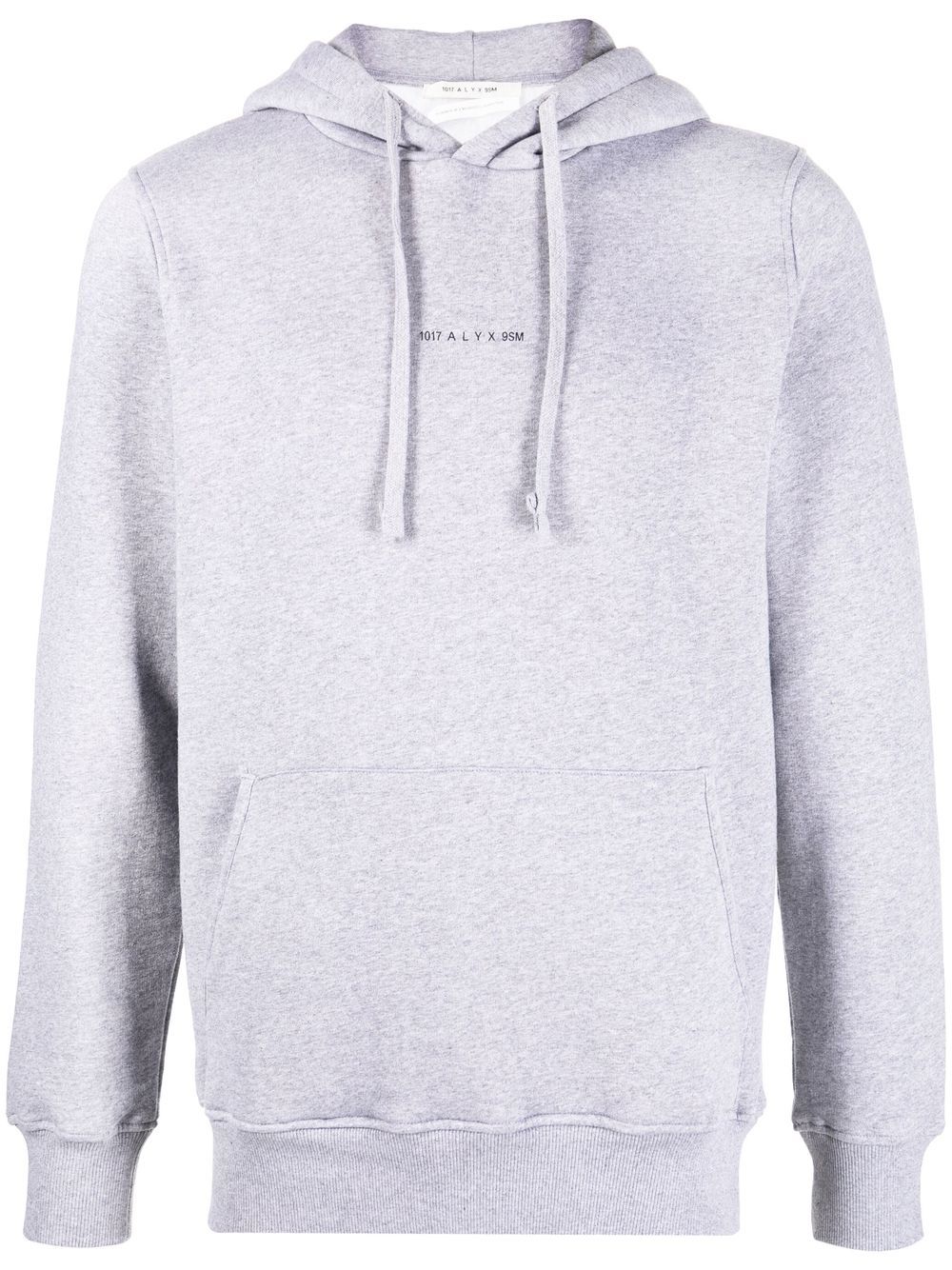 Logo-print cotton hoodie - Grey
