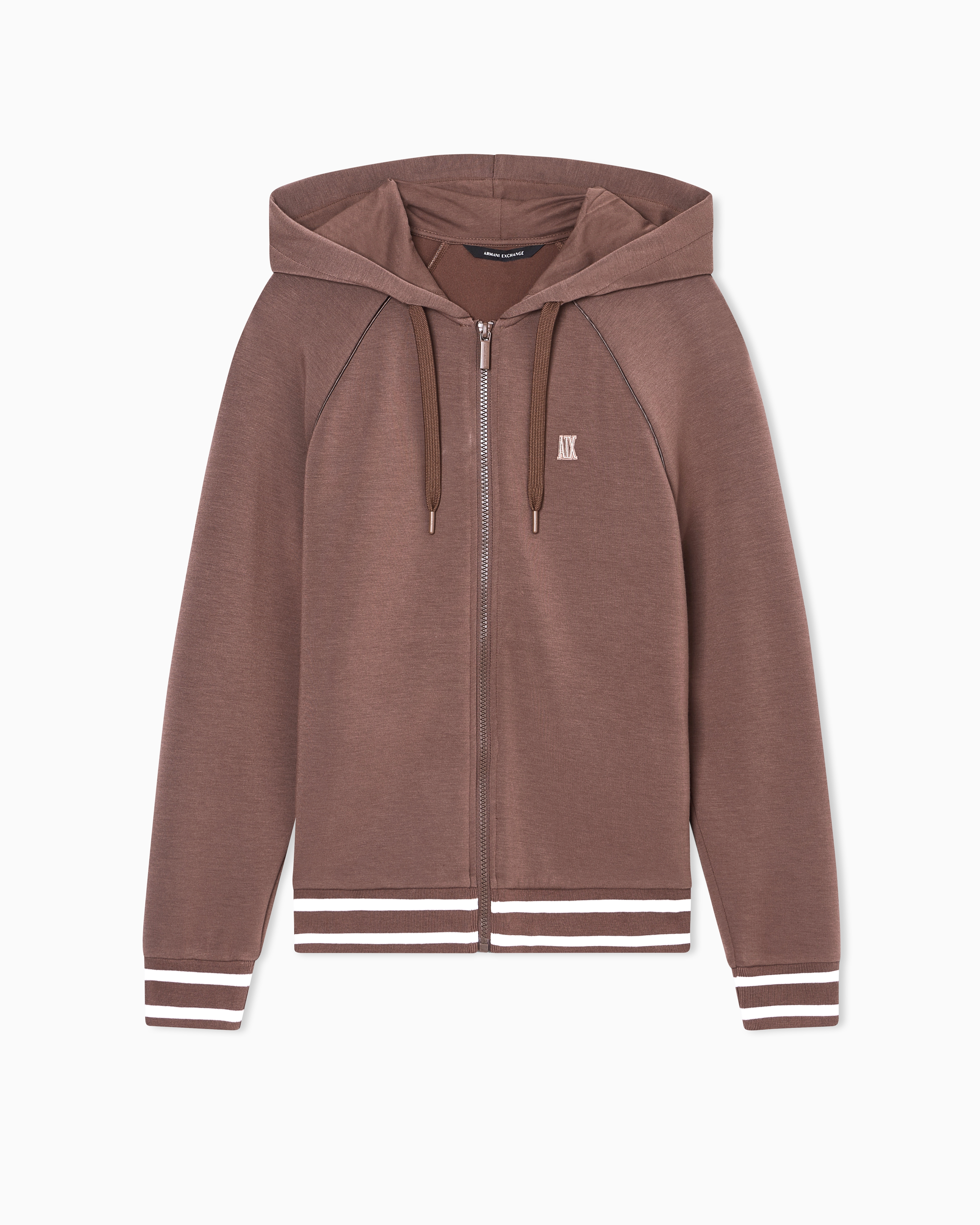 Zip-up sweatshirt in technical fabric