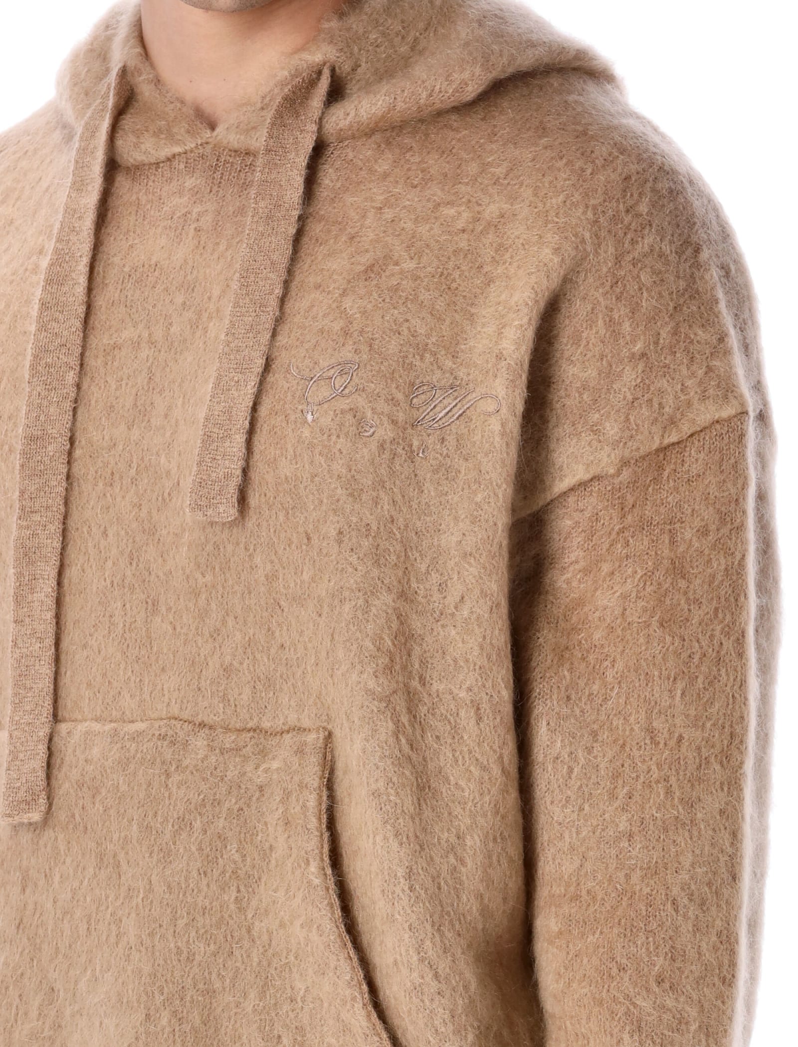 Arrows brushed drawstring hoodie