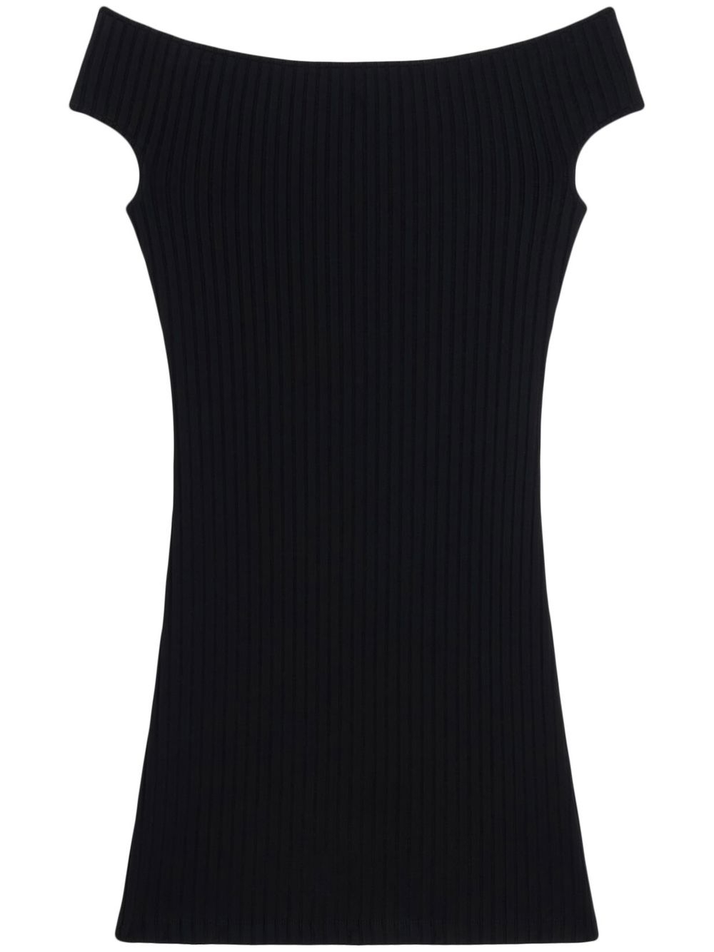 Off-shoulder mini dress - Black
