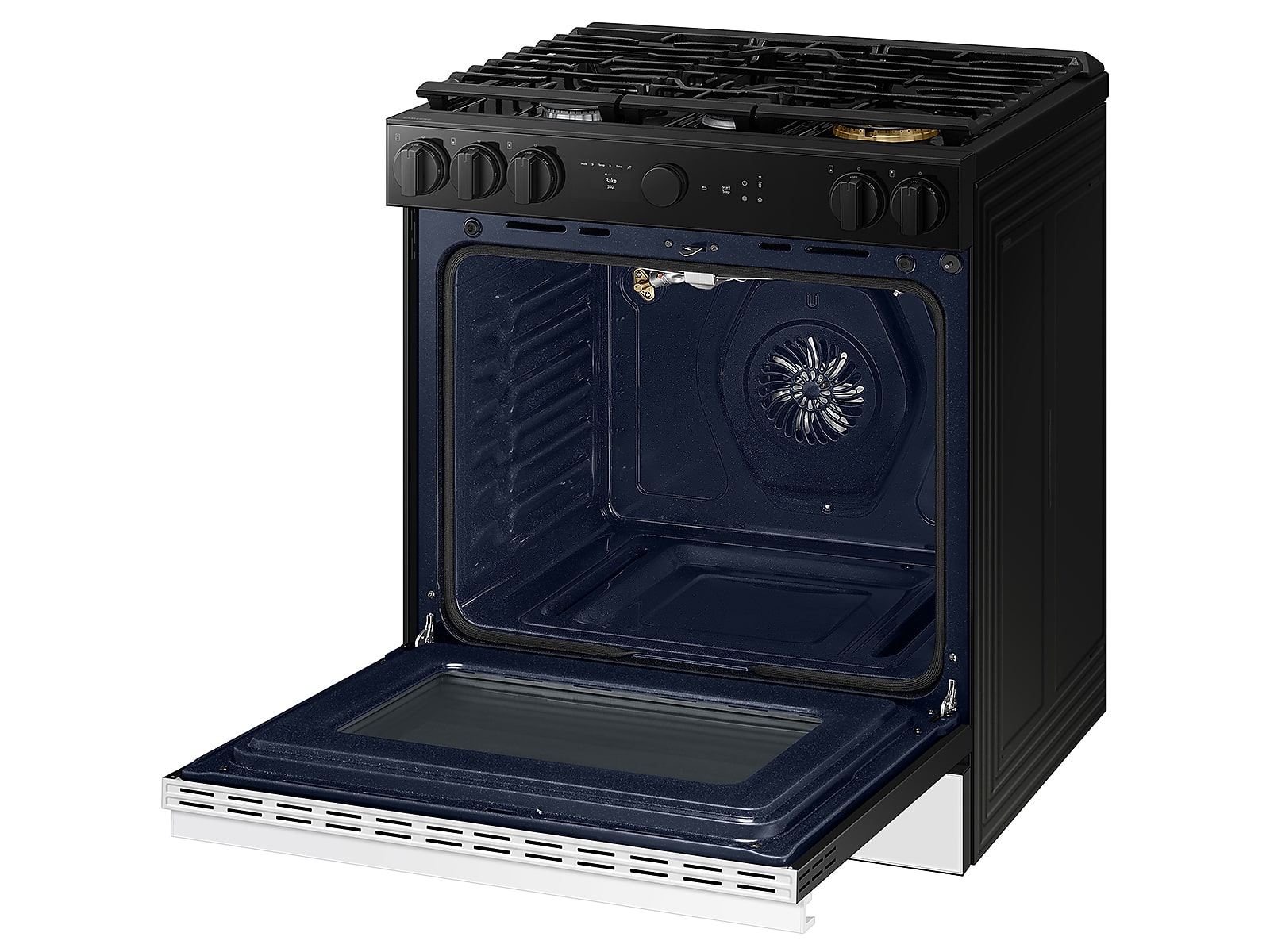 Bespoke 6.0 cu. ft. Smart Slide-In Gas Range with Smart Oven Camera & Illuminated Precision Knobs in White Glass(NSG6DB870012AA)