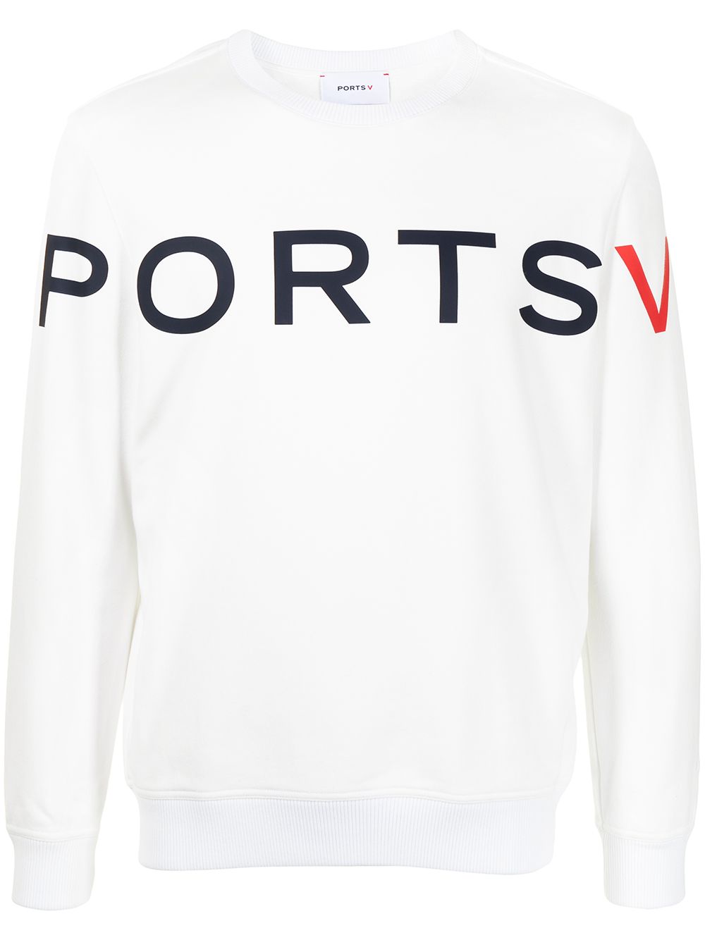 Logo-print long-sleeved sweater - White