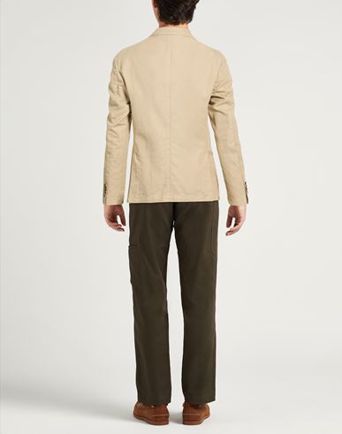 Man Blazer Beige Size 40 Cotton, Linen
