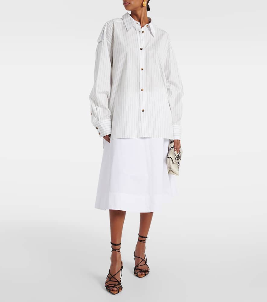 Khaite Tamal pinstriped oversized cotton shirt