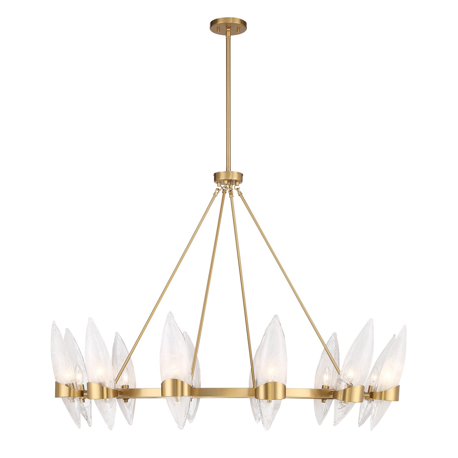 Nouvel 12-Light Chandelier in Warm Bra