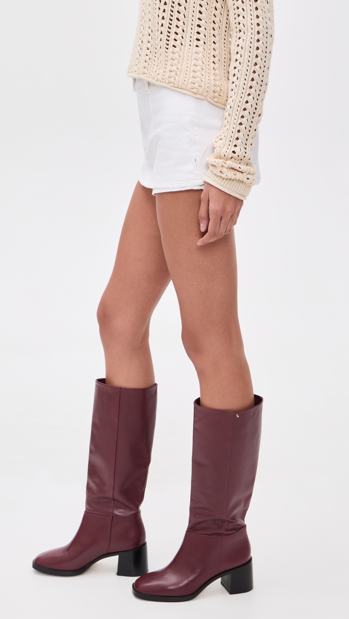 Galivanting Denim Mini Skort Optic White