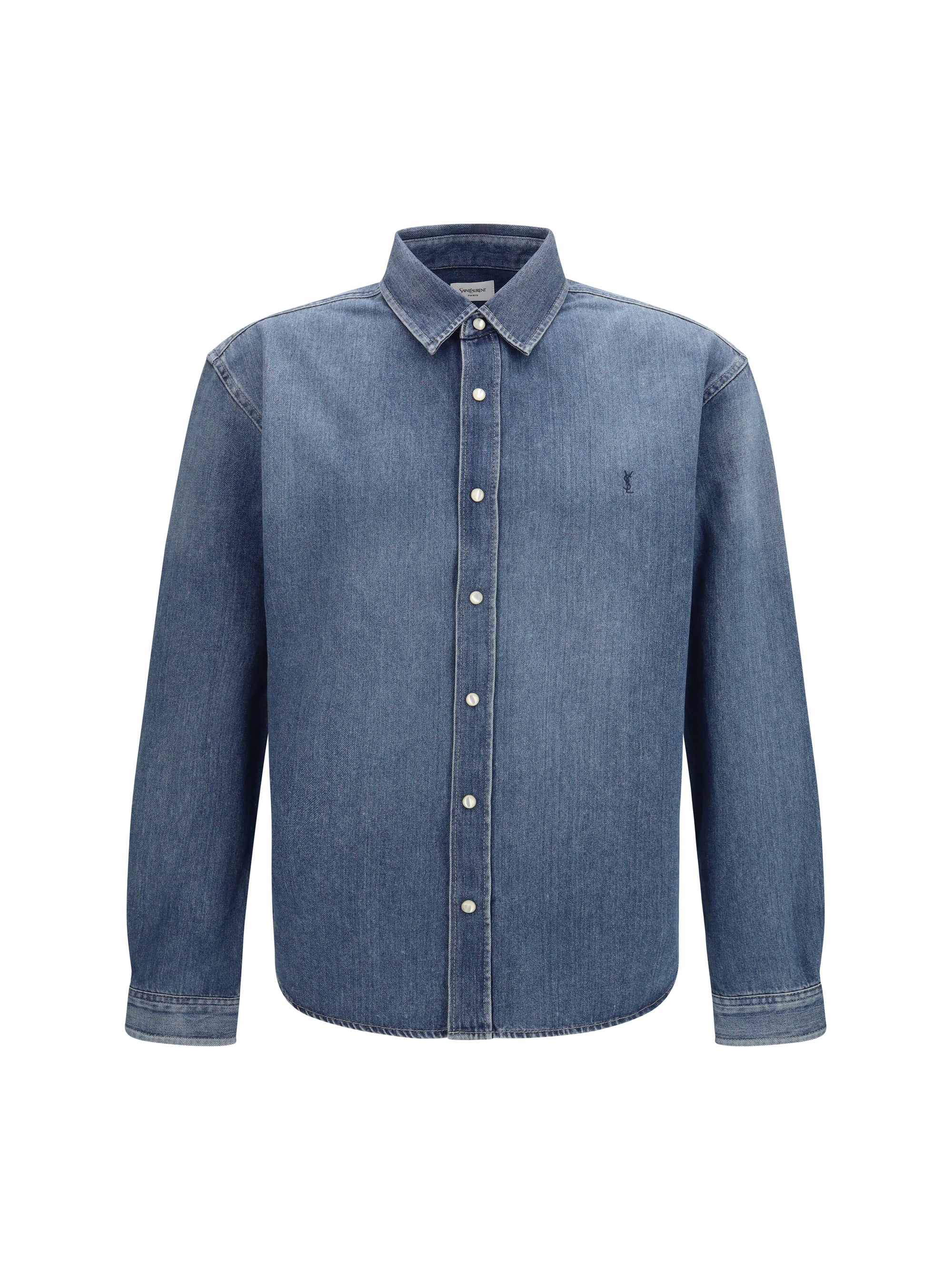 100% Cotton Denim Shirt — Blue